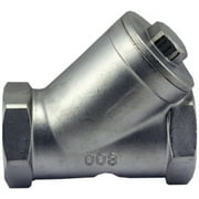 2 Inline Y Filter Fitting 200 Micron 80 Mesh 304 Stainless Steel Strainer, 2 Pack