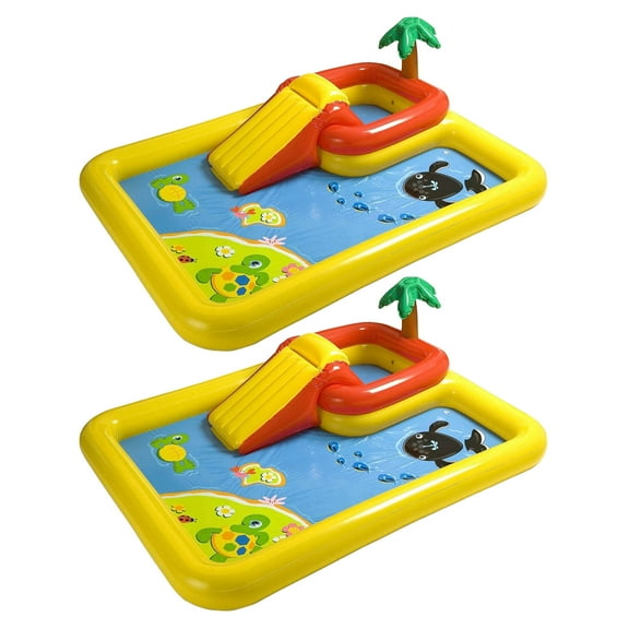 Open Box 2) Intex Ocean Play Center Kids Inflatable Wading Pool - 57454EP