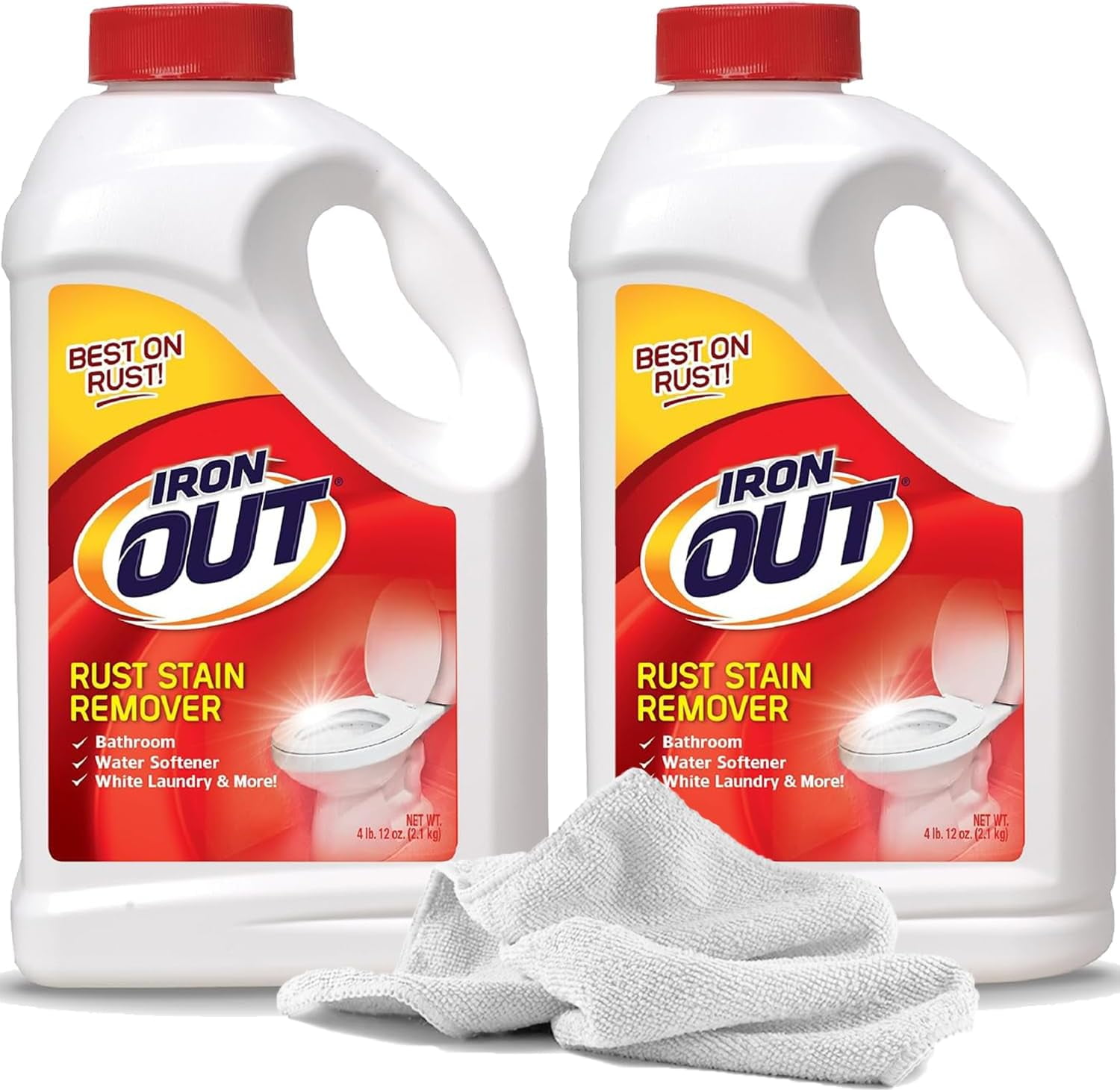 2 Iron Out Rust Remover Powder, 76oz | Powerful Rust Stain Removers ...