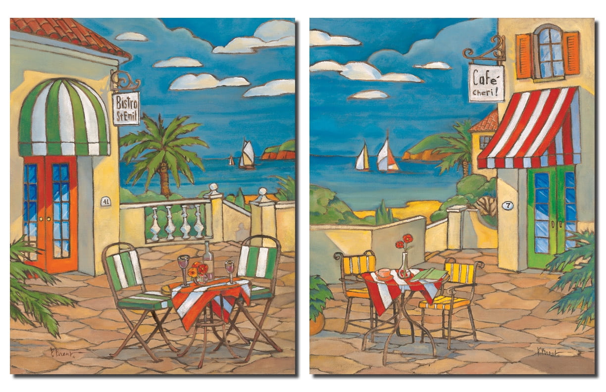 300 mediterranean kitchen posters bundle, retro café... 2 Italian Bistro and Cafe on the Mediterranean; Two 8X10 Poster Prints ...