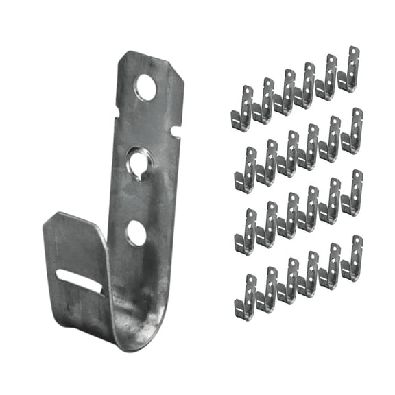 2 J Hook Cable Support with Retaining Clip - 25 Pack
