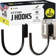 thumbnail image 1 of "2 J Hooks for E Track Systems, Large Steel JHook TieDown Accessories for Cargo Tie Down Systems in Trucks, Trailers, Vans, with E-track Spring Fitting Attachments, by DC Cargo Mall", 1 of 7