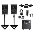 thumbnail image 1 of 2) JBL 308P MkII 8" Powered Studio Monitors+Stands+Pads+Subwoofer+Headphones+Mic, 1 of 10
