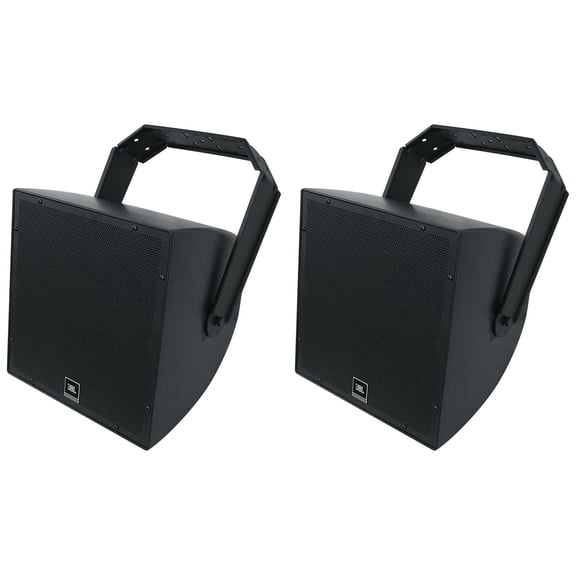 (2) JBL AWC129-BK 12" Black Indoor/Outdoor Surface Mount Commercial Speakers