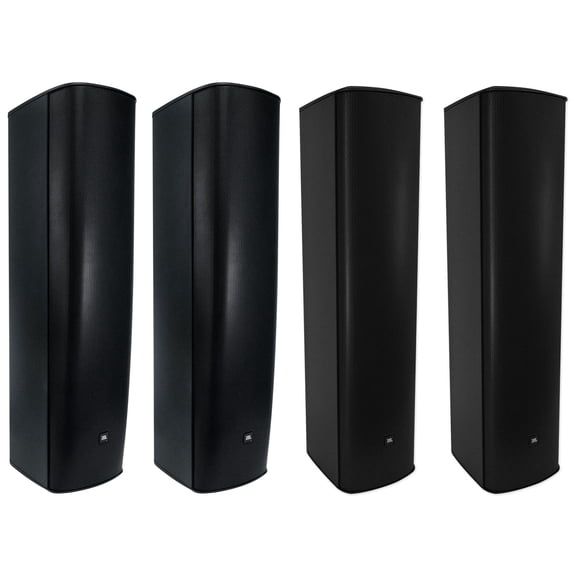 (2) JBL CBT 1000 1500 Watt Black Wall Mount Line Array Column Speakers+Extension