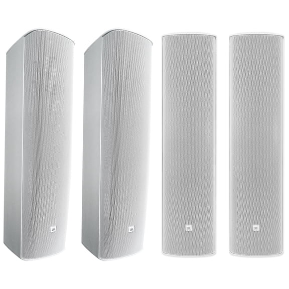 (2) JBL CBT 1000 1500 Watt White Wall Mount Line Array Column Speakers+Extension