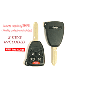 2 JEEP 2006-2012 5 Button Remote Head Key Shell OHT692427AA VLS