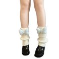 thumbnail image 1 of 2. Japanese Thermal Socks Ribbed Leg Warmers For School Fashion And Daily Use, 1 of 8