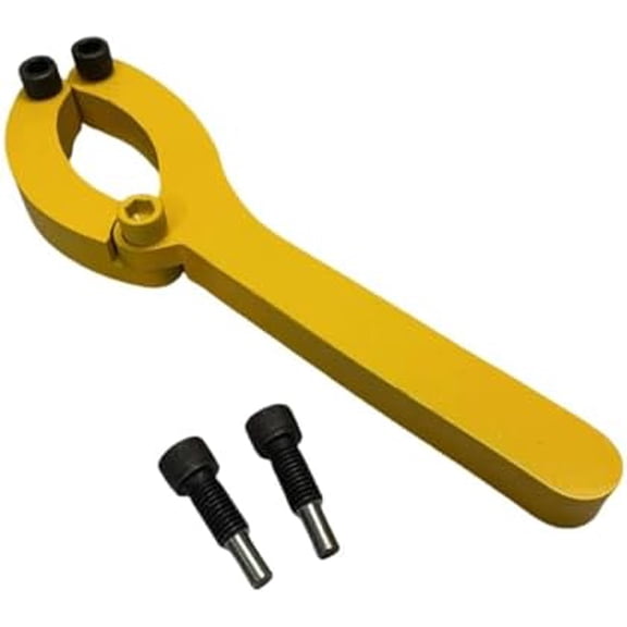 2 Jaw Adjustable Spanner Wrench Steel for Removing Hydraulic Cylinders Hydraulic Cylinder Wrench Yellow$$Plumbing & HVAC