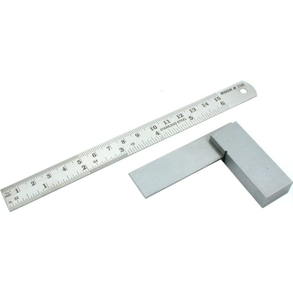 2 Jewelers Machinist Square Millimeter Inch Ruler Tools
