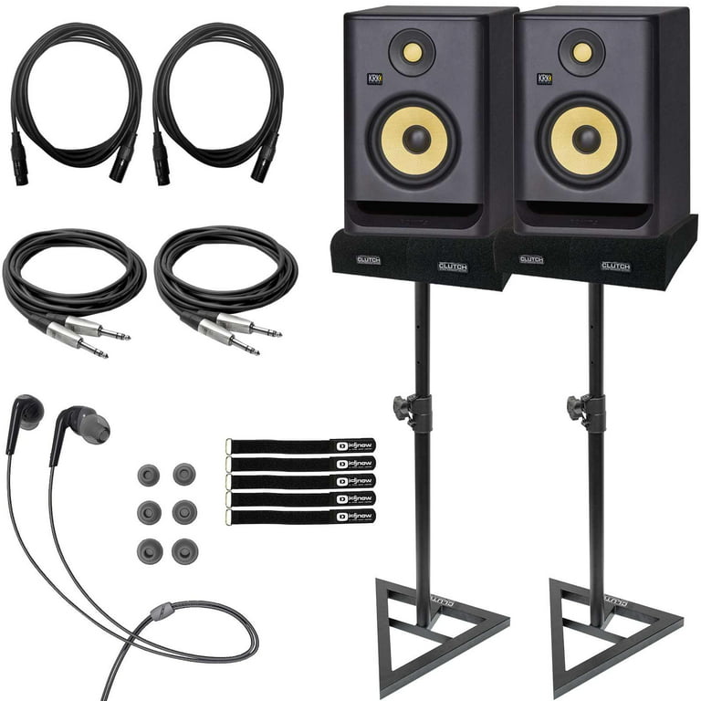 KRK Rokit RP5 G3 / Classic 5 Active Studio Monitor Pack Inc. Iso Pads & XLR  Cables
