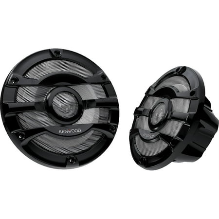 2) Kenwood 8 Inch 300 Watt Powersports/Marine Boat Black Speakers | KFC-2053MRW
