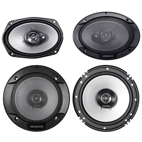(2) Kenwood KFC-6966S 6x9" 800 Watt+(2) 6.5" 600 Watt Car Audio Coaxial Speakers