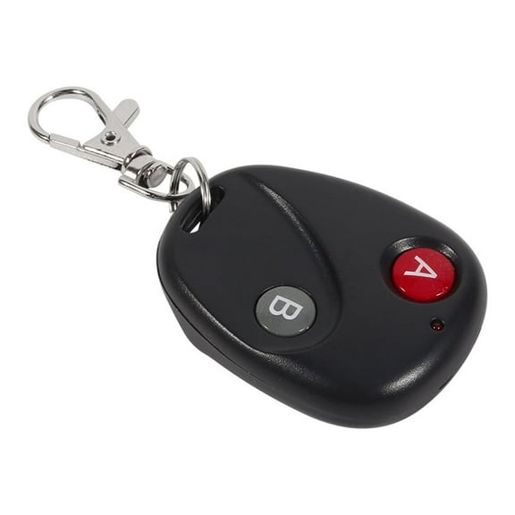 2-Key 433MHz Wireless Remote Control Transmitter For Garage Gate Door, Black Plastic, 100m Range