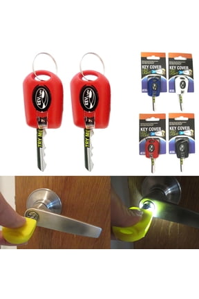 2 Key Cover LED Bright Light Keychain Torch Flashlight Keyring Case Cap New !