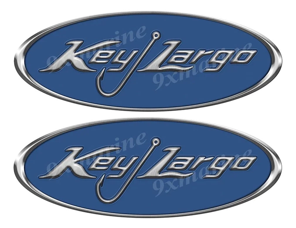 2 Key Largo Boat Stickers 