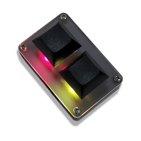 2-Key Mini Keyboard Copy & Paste Programmable Custom OSU Gaming Mechanical Keyboard with RGB Light