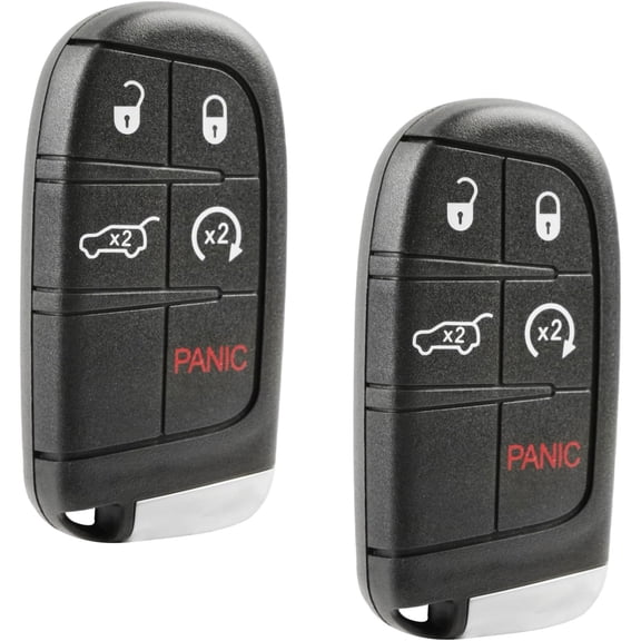 2 Key fits Jeep Compass/Trackhawk/Renegade/Fiat 500L Smart Keyless Entry Remote Key Fob (M3N-40821302)