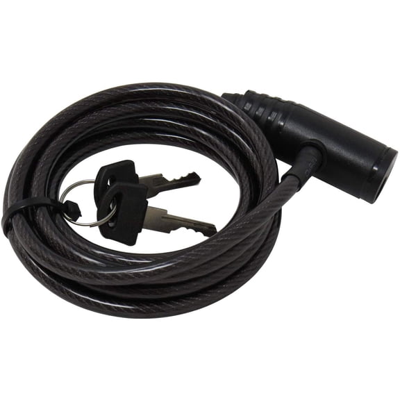 2 Keys Cable Lock for Security Cameras | 6 Feet Long Flexible Braided Steel | Universal Locking Cable and Flexible Lock Cable (Protection Box Support)