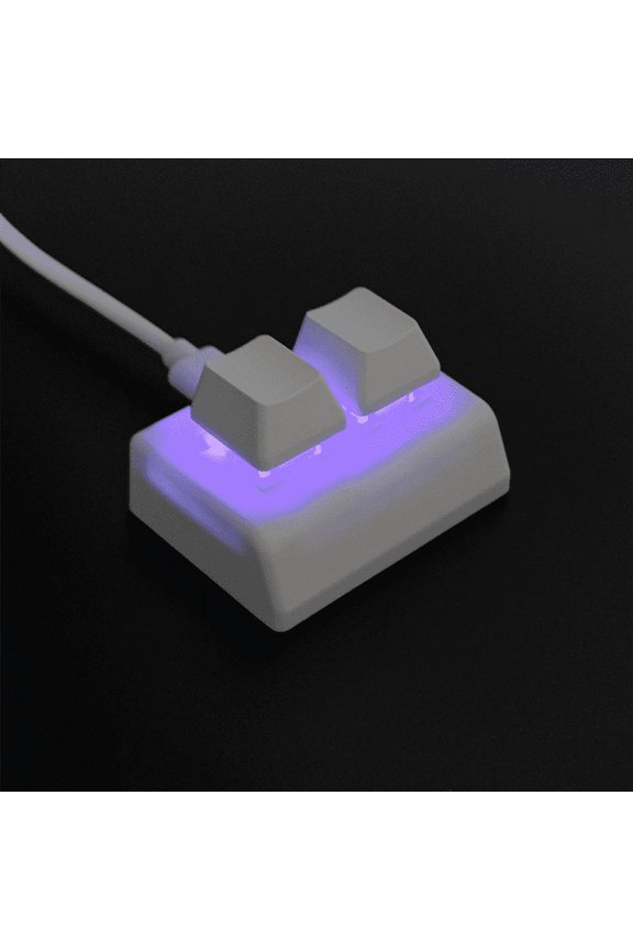 2 Keys Macro Programming Keyboard RGB Mini Keyboard Gaming Drawing Red Switch Custom Keyboard OSU Gaming Keypad,White