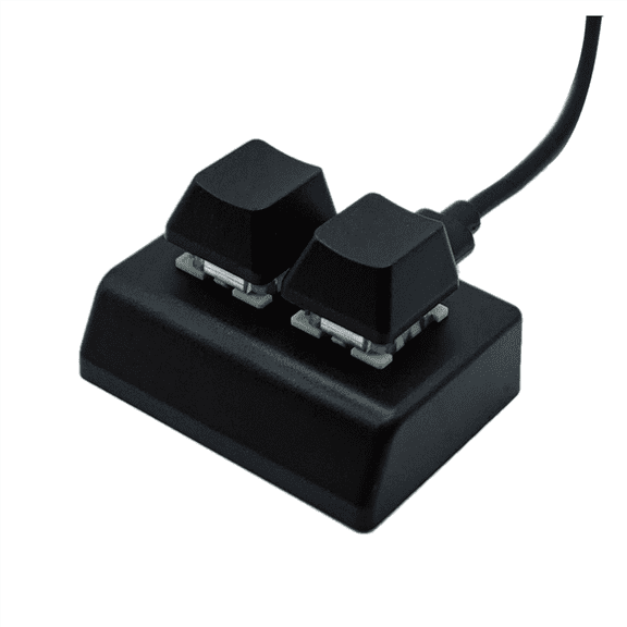 2 Keys Macro Programming Keyboard RGB Mini Keyboard Red Switch,Black