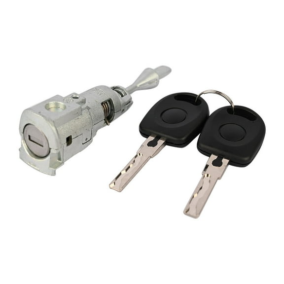 2 Keys Matched Front Left Door Lock Cylinder For VW Jetta 2011 2012 2013 2014 2015 2016 2017 2018