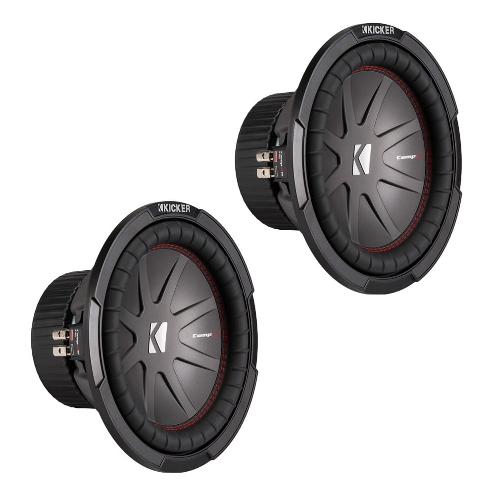 Kicker Comp R Maximum Excursion (2) Kicker 43CWR104 Comp R Car Audio Suwboofer Dual 4 Ohm 10