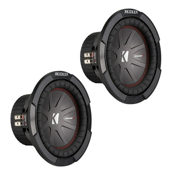 (2) Kicker 43CWR82 Comp R Car Audio Suwboofer Dual 2 Ohm 8" Sub CWR8 Pair New