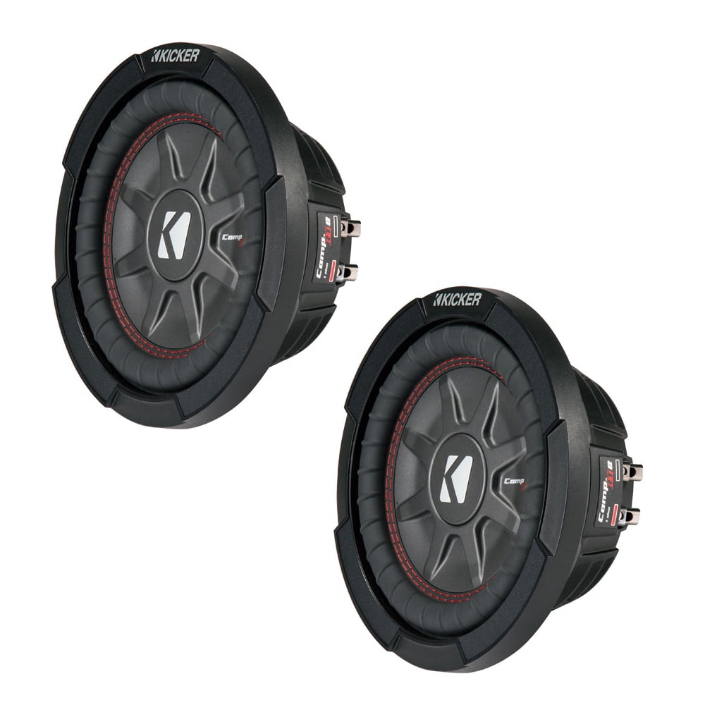 (2) Kicker 43CWRT82 Comp RT Shallow Suwboofer Dual 2 Ohm 8" Sub CWRT8 Pair