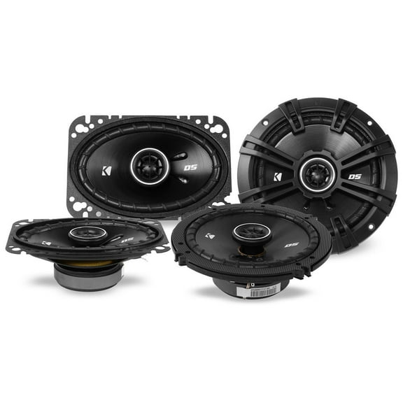 2) Kicker 43DSC4604 DSC460 4x6 Car Speakers + 2) 43DSC6504 DSC650 6.5" Speakers