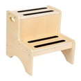 thumbnail image 1 of 2 Kids Step Stools with Handles Lightweight Sturdy Wooden Bathroom Sink Stool for Toilet Training and Bedside Use, 1 of 9