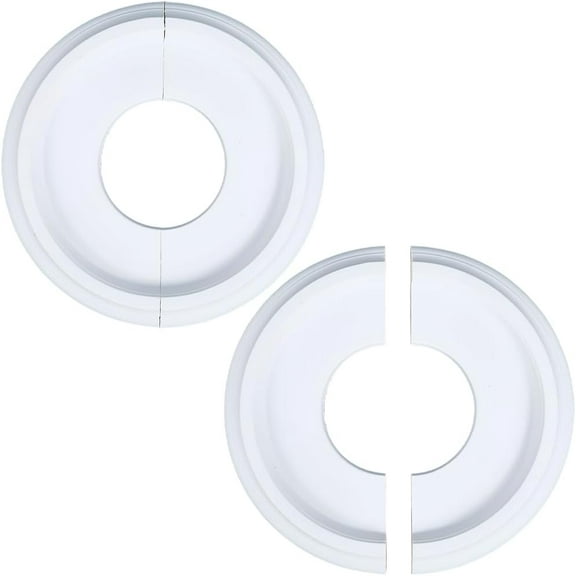 2 Kits Split Ceiling Medallion Molded Ceiling Fan Medallion Decorative White Round Home Lighting Covers Ceiling Medallion Chandeliers Base for Canopies Light Fixtures 10Inch ODx4Inch ID