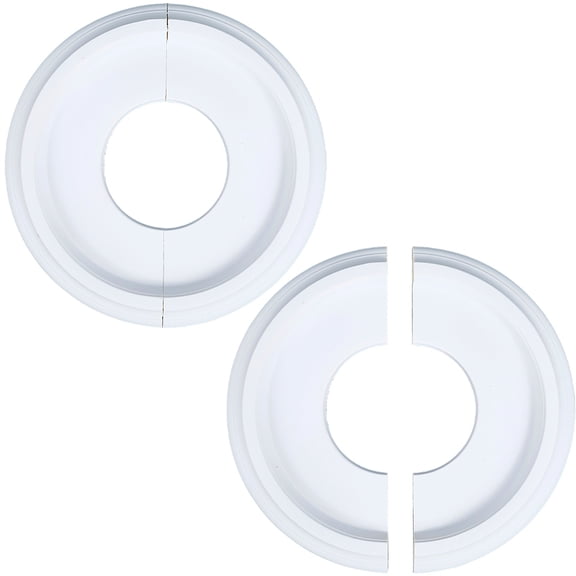 2 Kits Split Ceiling Medallion Molded Ceiling Fan Medallion Decorative White Round Home Lighting Covers Ceiling Medallion Chandeliers BaseDIY