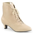 thumbnail image 1 of 2" Kitten Heel Ankle Boot - Cream Faux Leather, 9, 1 of 2