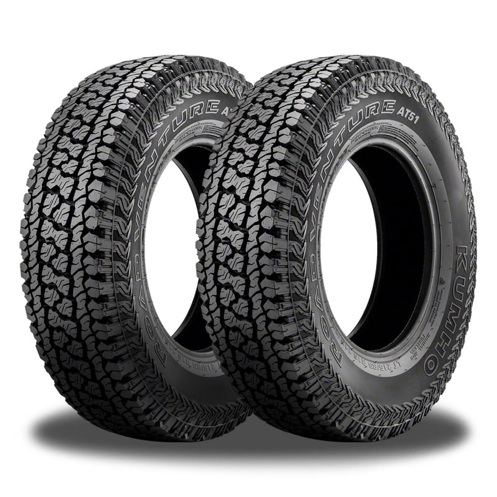 2 Kumho Road Venture AT51 215/85R16 115/112Q 10 Ply All Terrain Truck Tire 3PMSF 2305593 / 215/85/16 / 2158516