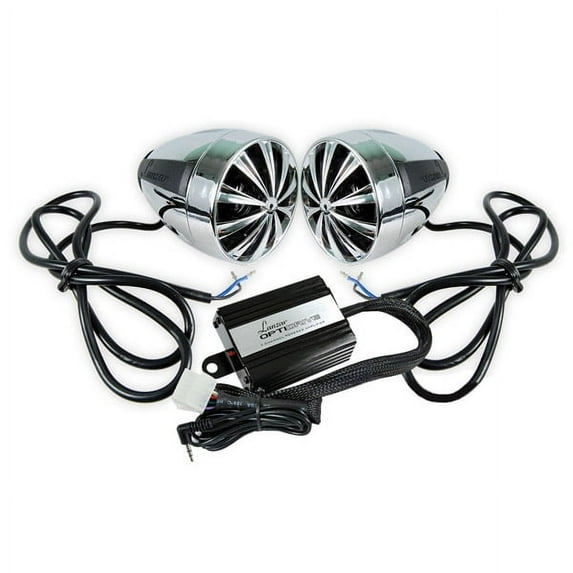 2) LANZAR OPTIMC90 700W Waterproof Motorcycle ATV Amp w/Speakers Sound System
