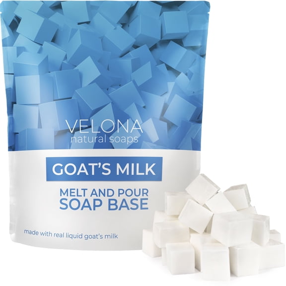 velona 2 LB - Goats Milk Soap Base Pre-Cut Cubes | SLS/SLES Free | Glycerin Melt and Pour | Natural Bars for The Best Result for Soap-Making