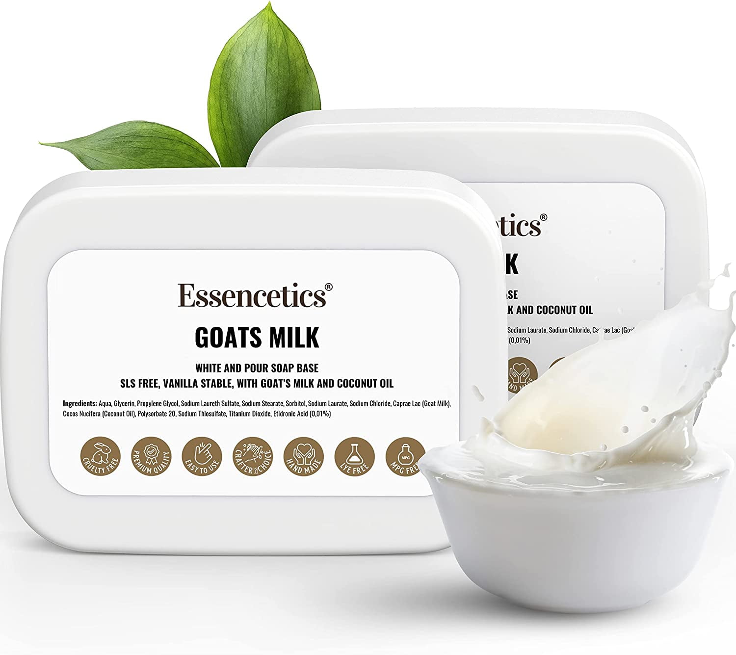 2,5,10,25 LB - Coconut Milk Glycerin Soap Base by Velona SLS/SLES Free Melt  Pour