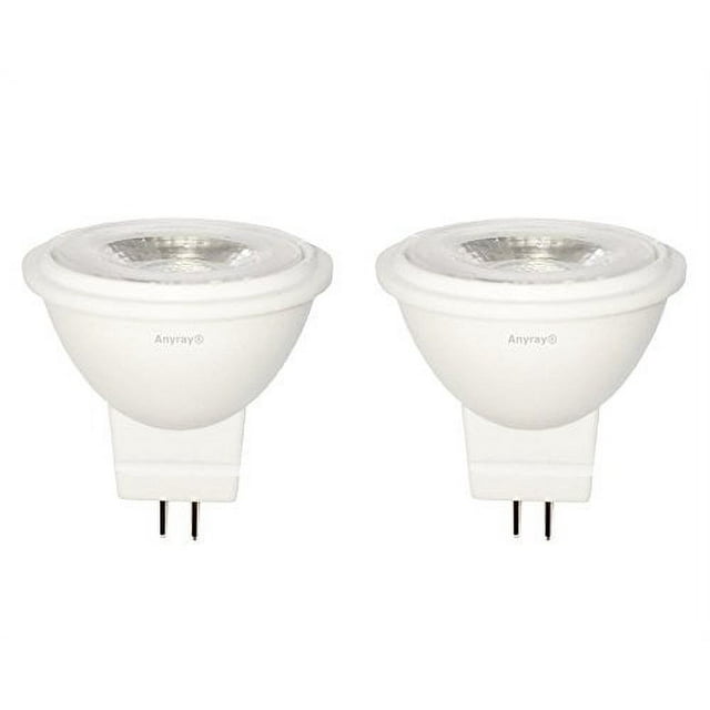 2LED 3W Light Bulbs MR11 12Volt Fiber Optic Christmas Trees Light Bulb 10W 12V Anyray (Warm