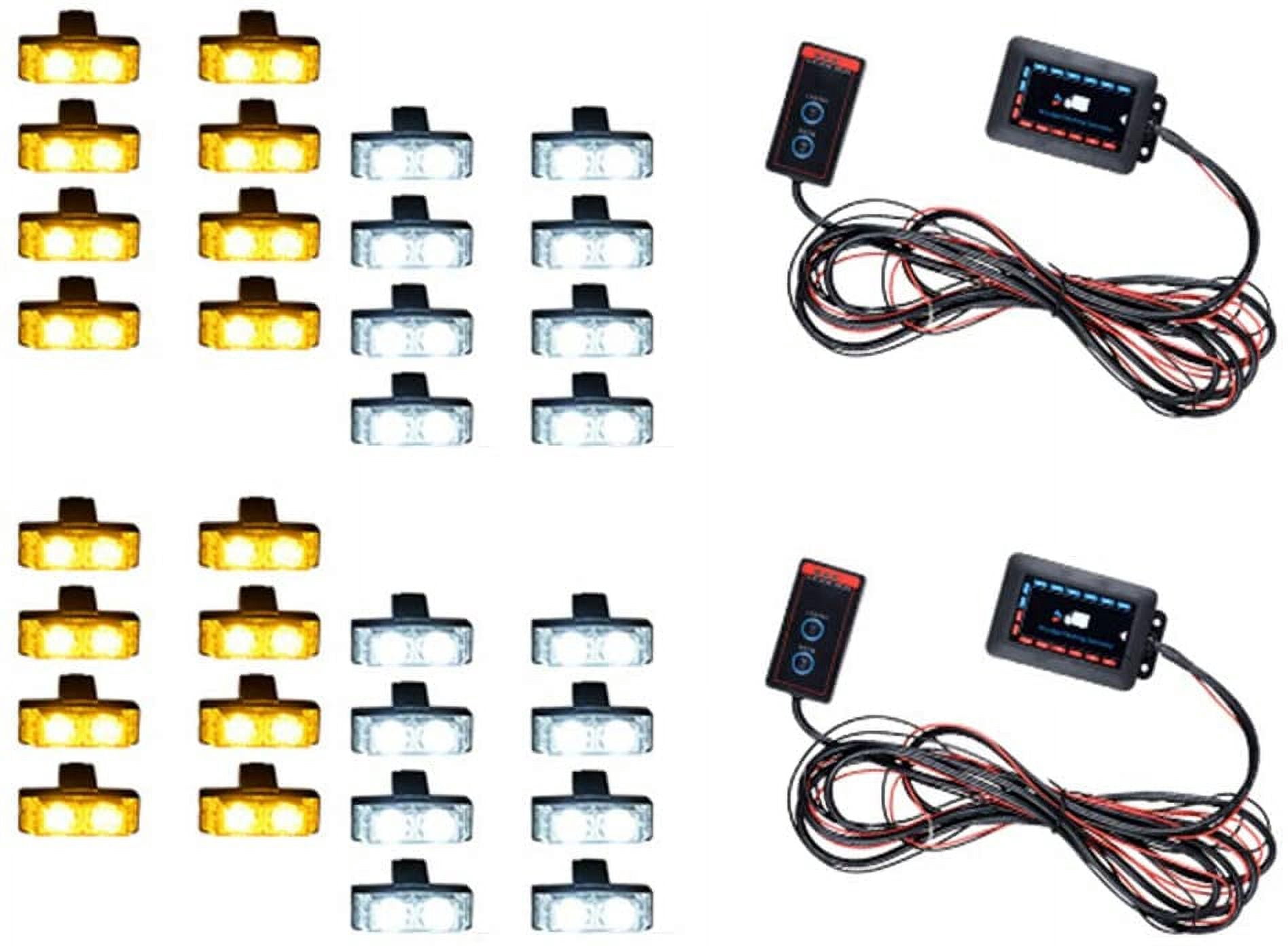 32X 2-LED Strobe Light + 2X Controllers w/ Switch