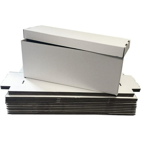 2 LONG Comic Storage Boxes - Holds 200 - 225 Comic Books - WHITE by Max Pro