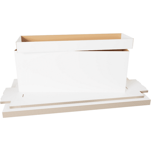 2 LONG Comic Storage Boxes - Holds 200 - 225 Comic Books - WHITE by Max Pro