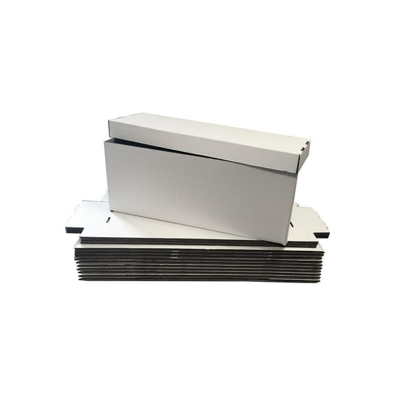 2 LONG Comic Storage Boxes - Holds 200 - 225 Comic Books - WHITE by Max Pro