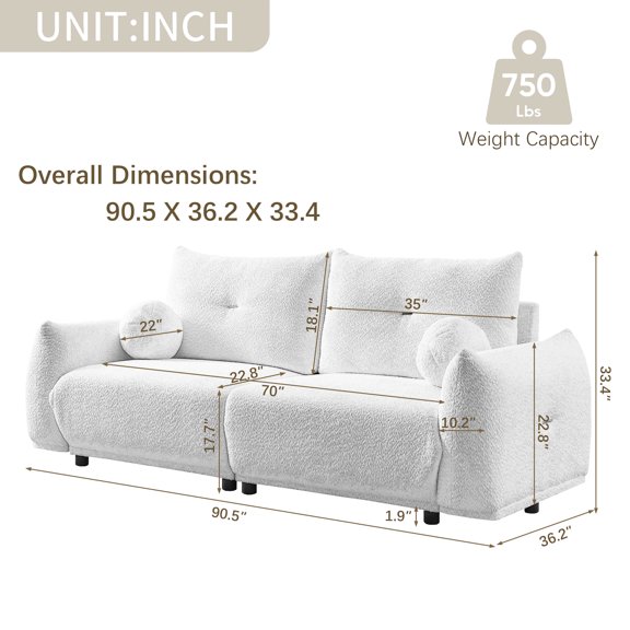 2 Lamb's Wool With Stable Seat And - Gray Modern Living Room Thick Cushions