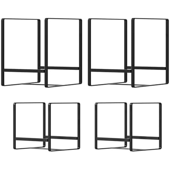 2 Large 2 Small Plate Organizers Holders Upright Cabinet Dish Drying Racks Metal Plate Dish Organizers Racks Stands for Countertop and Cupboard Black