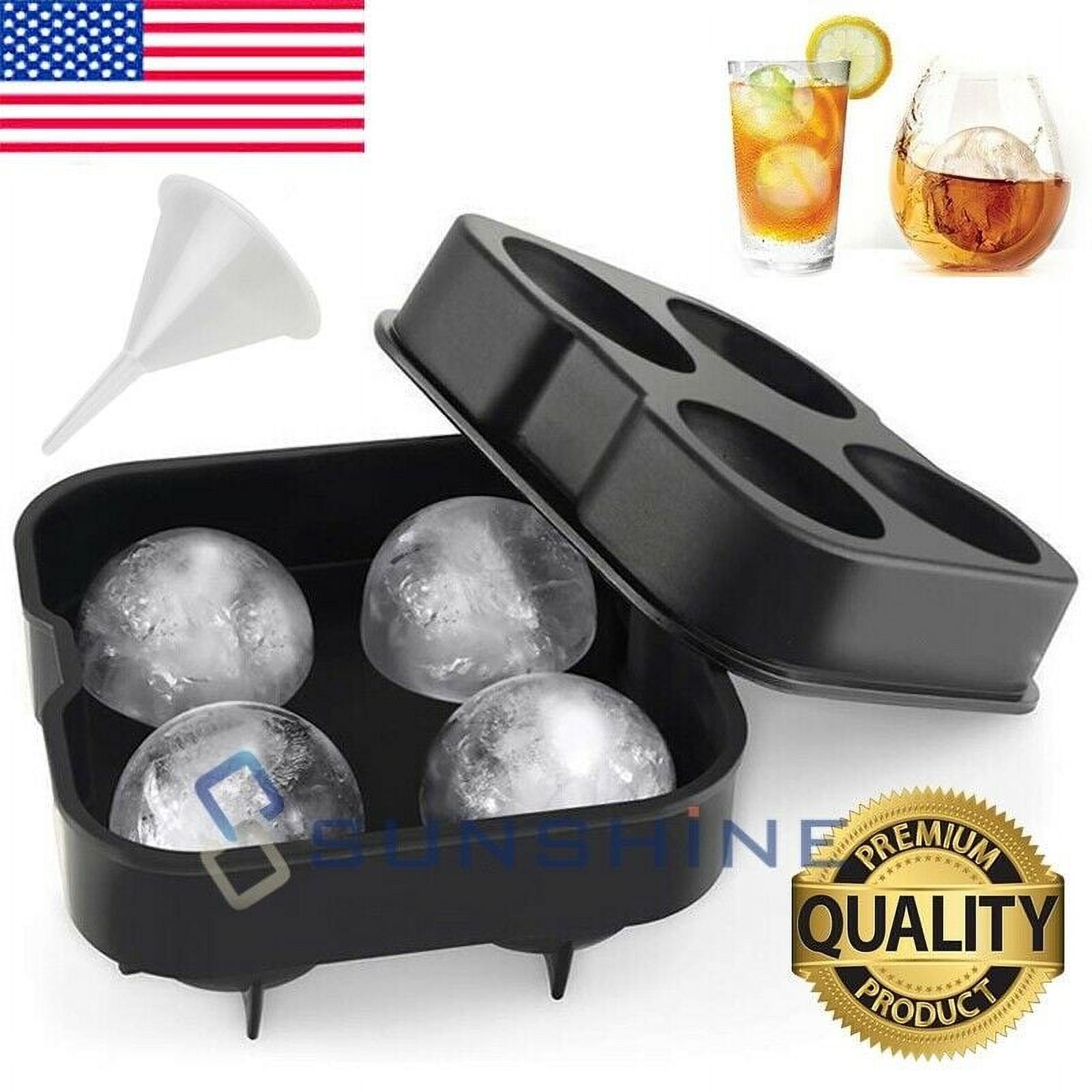 2" Large Round Silicone Ice Cube Ball Maker Tray Sphere Molds Bar