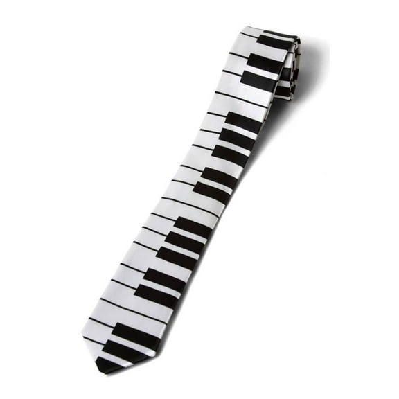 2" Large White Keyboard Necktie