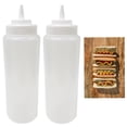 thumbnail image 1 of 2 Large Wide Mouth Squeeze Bottle Clear Condiment Dispenser Dressing Sauce 32 Oz, 1 of 5