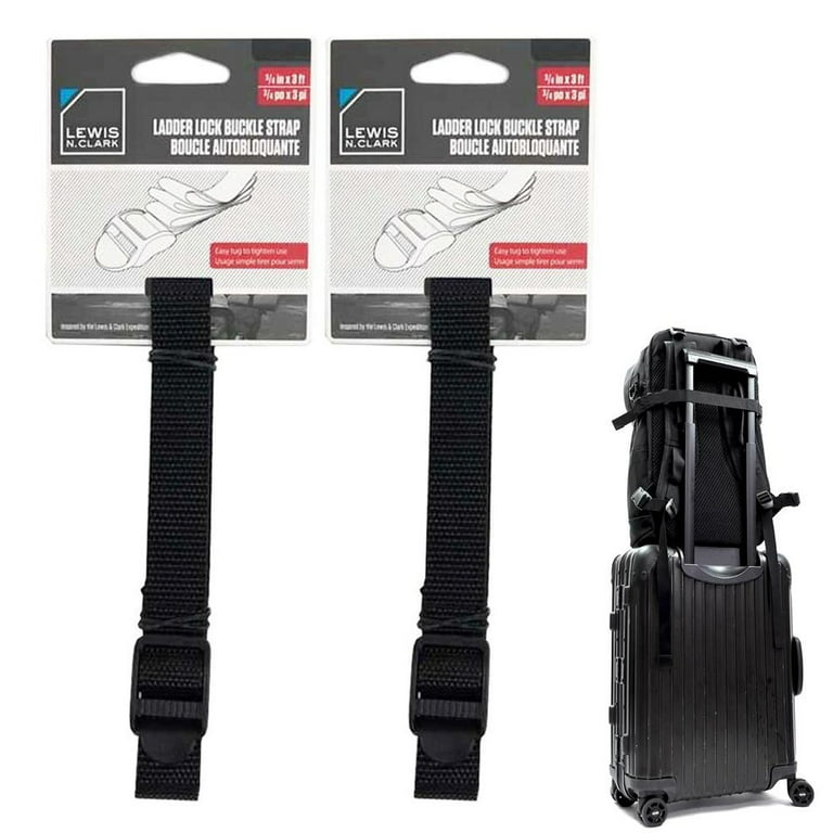 2 Lashing Straps Tie Down Ladder Secure Lock Buckle Travel Luggage Carry  Bag 3ft 