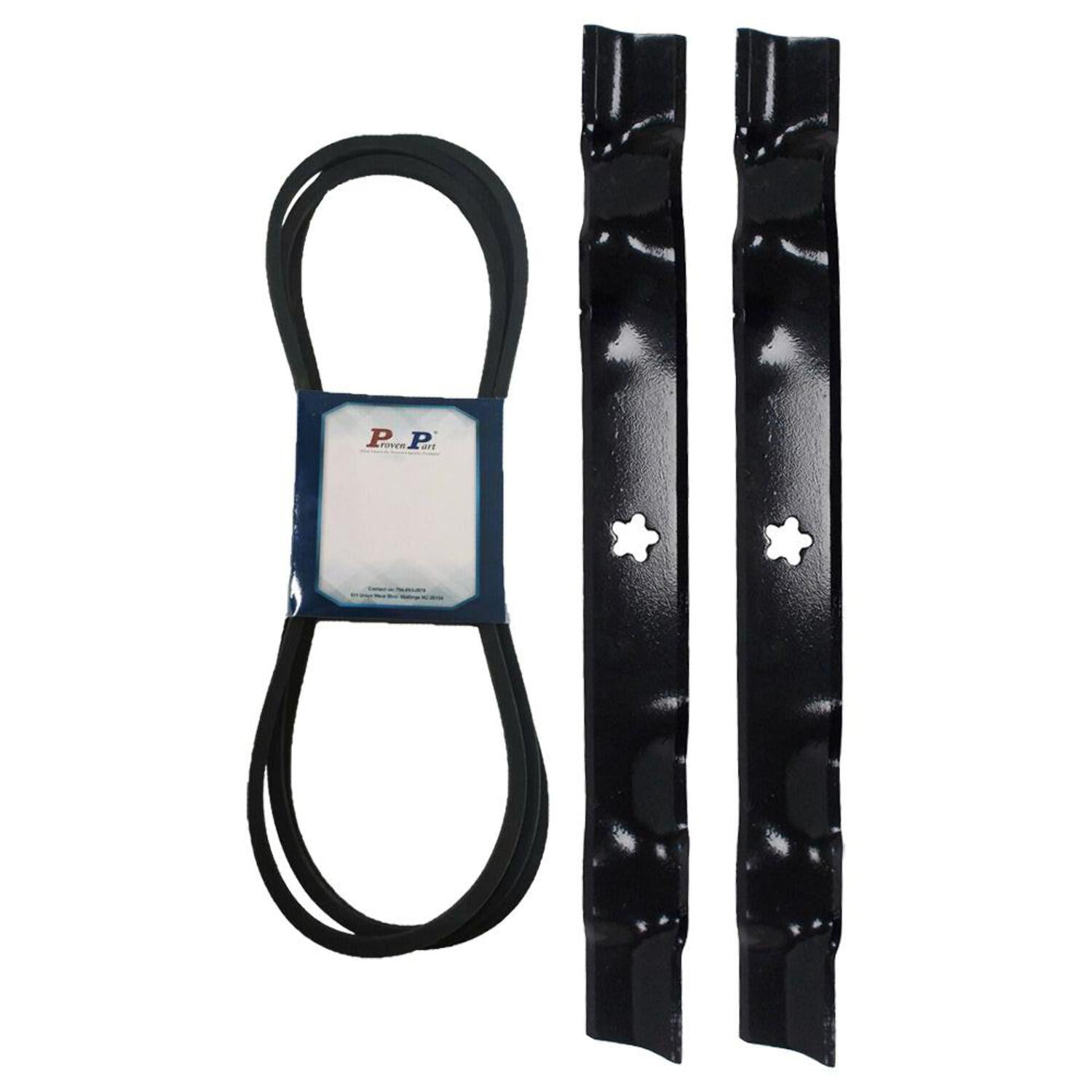 2 Lawn Mower Blades W/ Belt For 42 In. Deck Fits Craftsman Fits Poulan Fits Husq